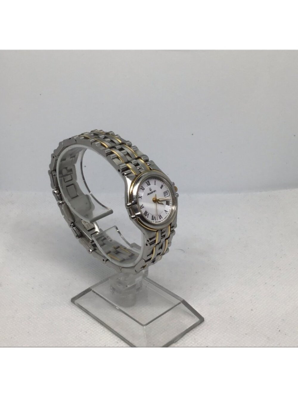 Bulova Accutron White Dial Two-tone SS Women's Watch 28M08 w/Box Pre Owned - Picture 12 of 16